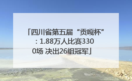 四川省第五届“贡嘎杯”：1.88万人比赛3300场 决出26组冠军