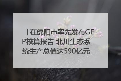 在绵阳市率先发布GEP核算报告 北川生态系统生产总值达590亿元｜新闻发布最前线