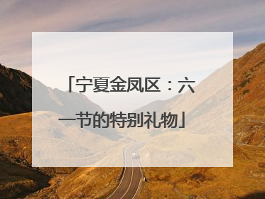 宁夏金凤区：六一节的特别礼物