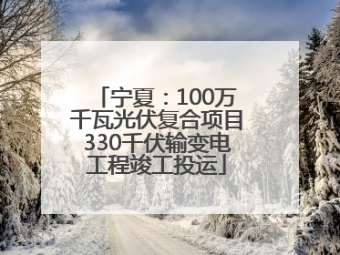宁夏：100万千瓦光伏复合项目330千伏输变电工程竣工投运