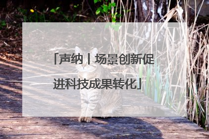 声纳丨场景创新促进科技成果转化