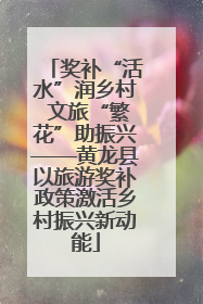 奖补“活水”润乡村 文旅“繁花”助振兴——黄龙县以旅游奖补政策激活乡村振兴新动能
