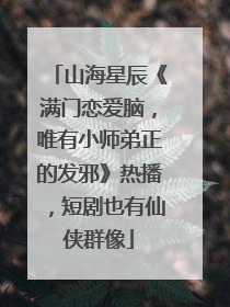 山海星辰《满门恋爱脑，唯有小师弟正的发邪》热播，短剧也有仙侠群像