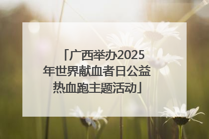 广西举办2025年世界献血者日公益热血跑主题活动
