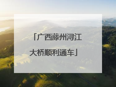 广西藤州浔江大桥顺利通车