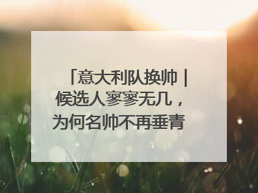意大利队换帅｜候选人寥寥无几，为何名帅不再垂青“蓝衣军团”？