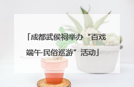 成都武侯祠举办“百戏端午·民俗巡游”活动
