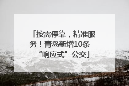 按需停靠，精准服务！青岛新增10条“响应式”公交