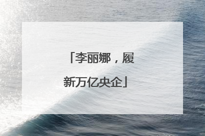 李丽娜，履新万亿央企