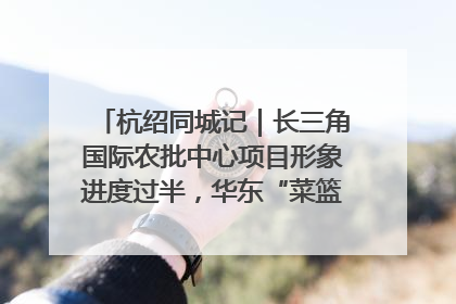 杭绍同城记｜长三角国际农批中心项目形象进度过半，华东“菜篮子”建设加码提速！