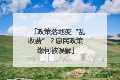 政策落地变“乱收费”？惠民政策缘何被误解