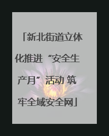 新北街道立体化推进“安全生产月”活动 筑牢全域安全网