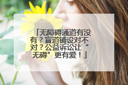 无障碍通道有没有？盲道铺设对不对？公益诉讼让“无碍”更有爱！