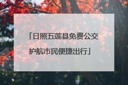 日照五莲县免费公交护航市民便捷出行