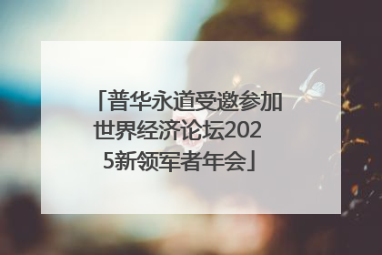 普华永道受邀参加世界经济论坛2025新领军者年会