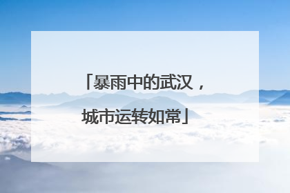 暴雨中的武汉，城市运转如常