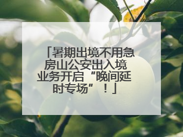 暑期出境不用急 房山公安出入境业务开启“晚间延时专场”！