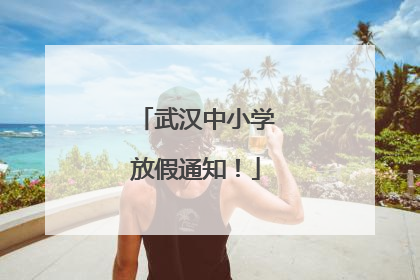 武汉中小学放假通知！