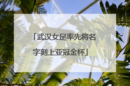 武汉女足率先将名字刻上亚冠金杯