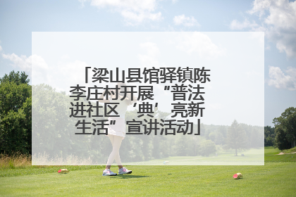 梁山县馆驿镇陈李庄村开展“普法进社区‘典’亮新生活”宣讲活动