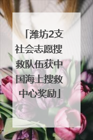 潍坊2支社会志愿搜救队伍获中国海上搜救中心奖励