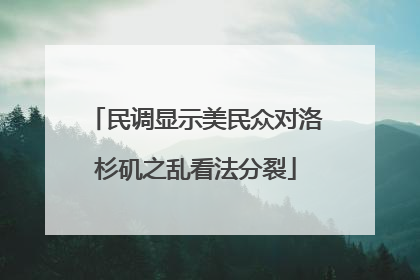民调显示美民众对洛杉矶之乱看法分裂