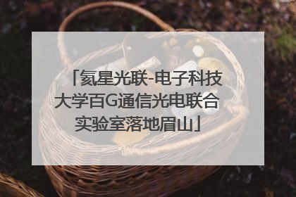 氦星光联-电子科技大学百G通信光电联合实验室落地眉山