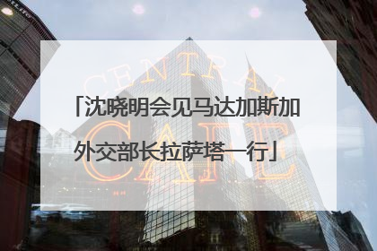 沈晓明会见马达加斯加外交部长拉萨塔一行