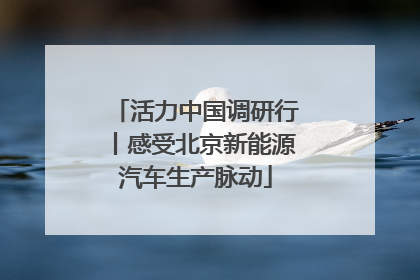 活力中国调研行丨感受北京新能源汽车生产脉动
