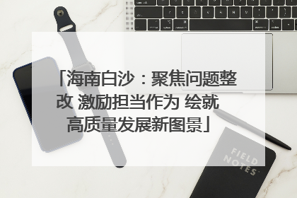 海南白沙：聚焦问题整改 激励担当作为 绘就高质量发展新图景