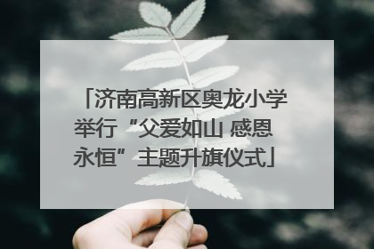 济南高新区奥龙小学举行“父爱如山 感恩永恒”主题升旗仪式