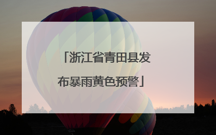 浙江省青田县发布暴雨黄色预警