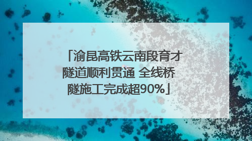 渝昆高铁云南段育才隧道顺利贯通 全线桥隧施工完成超90%
