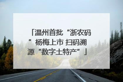 温州首批“浙农码”杨梅上市 扫码溯源“数字土特产”