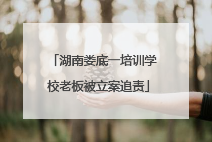 湖南娄底一培训学校老板被立案追责