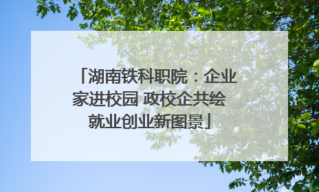 湖南铁科职院：企业家进校园 政校企共绘就业创业新图景
