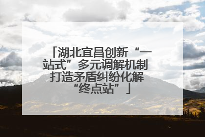 湖北宜昌创新“一站式”多元调解机制 打造矛盾纠纷化解“终点站”