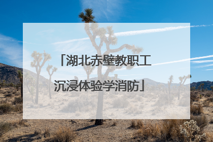 湖北赤壁教职工沉浸体验学消防