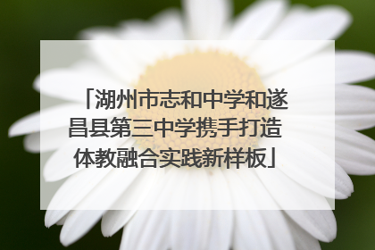 湖州市志和中学和遂昌县第三中学携手打造体教融合实践新样板