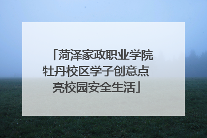 菏泽家政职业学院牡丹校区学子创意点亮校园安全生活