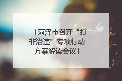 菏泽市召开“打非治违”专项行动方案解读会议