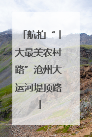 航拍“十大最美农村路”沧州大运河堤顶路