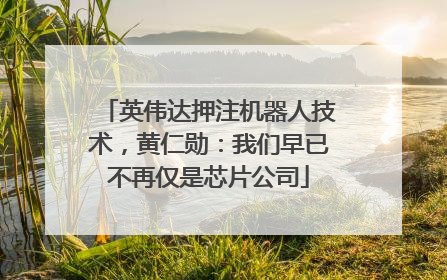 英伟达押注机器人技术，黄仁勋：我们早已不再仅是芯片公司