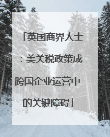 英国商界人士：美关税政策成跨国企业运营中的关键障碍