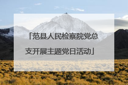 范县人民检察院党总支开展主题党日活动