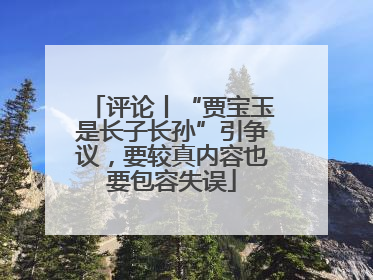 评论丨“贾宝玉是长子长孙”引争议，要较真内容也要包容失误