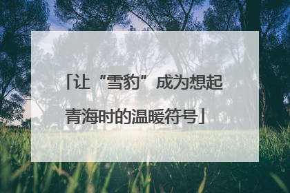 让“雪豹”成为想起青海时的温暖符号