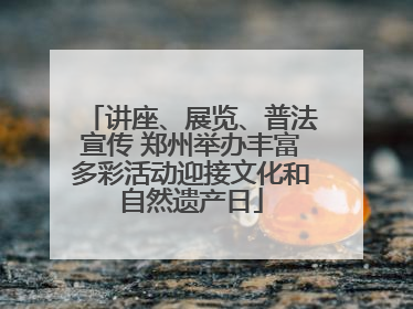 讲座、展览、普法宣传 郑州举办丰富多彩活动迎接文化和自然遗产日