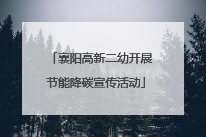 襄阳高新二幼开展节能降碳宣传活动