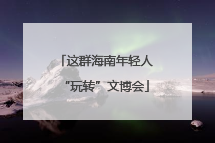 这群海南年轻人“玩转”文博会